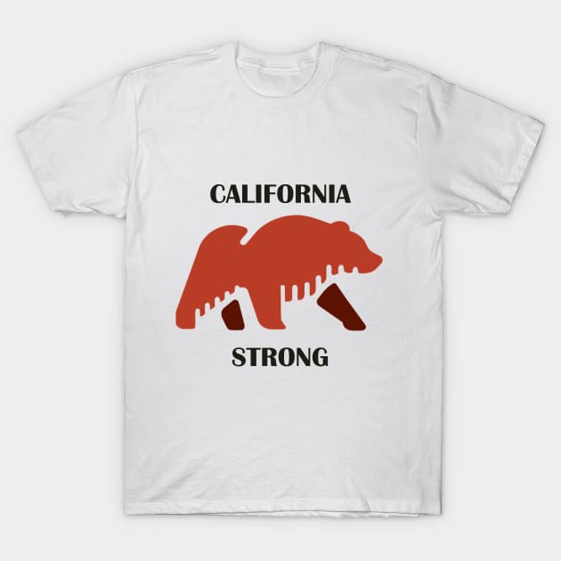 California strong, State flag to California lover T-Shirt by PRINT-LAND